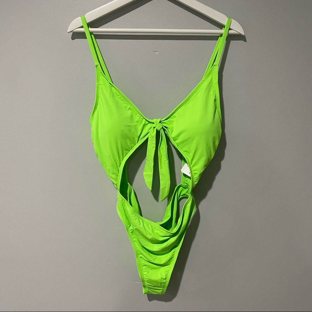 NWT Dippin Daisys Glam One Piece Swimsuit Lime Green Large - Picture 3 of 7